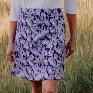 Ripskirt Hawaii Wrap Skirt Womens XXL Viola Purple Print Pockets Beach Cruise